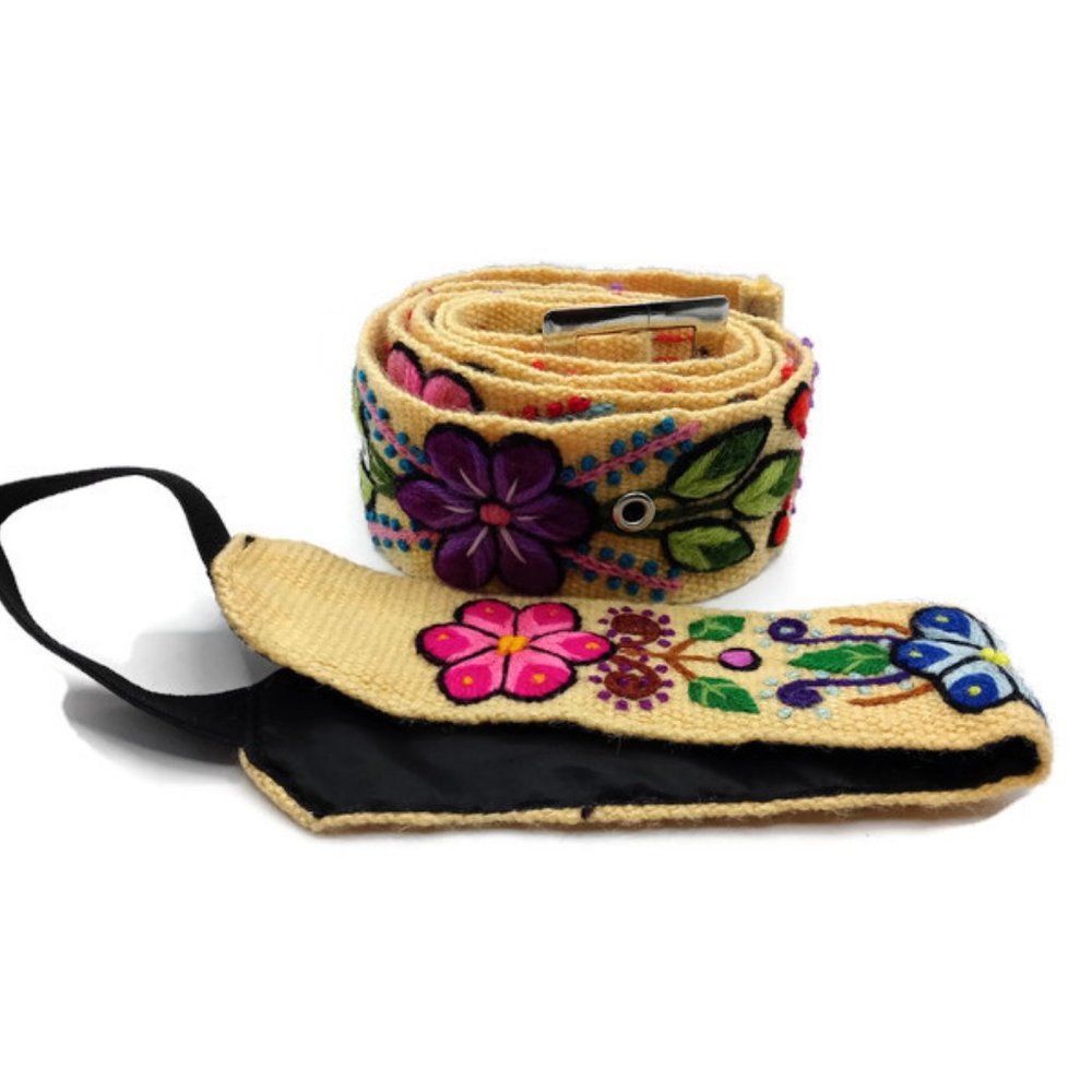 Set of Hand Embroidered Peruvian Belts Andean Community - Picture 2 of 7